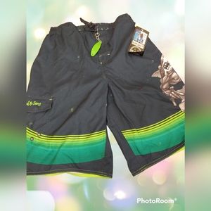 Maui shark swim trunks with keychain 14-16